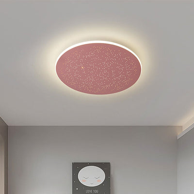 Nordic Starry Disc Acrylic Iron LED Flush Mount Ceiling Light