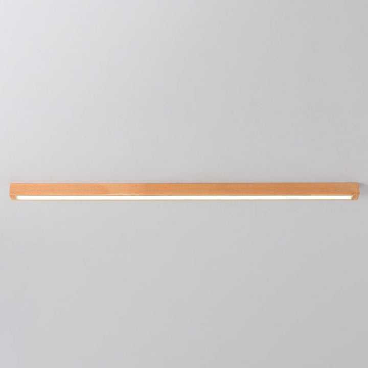 Moderne minimalistische Holz-Acryl-Langstreifen-LED-Deckenleuchte für das Wohnzimmer 