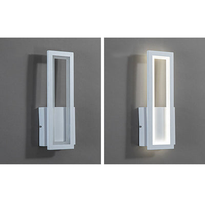 Moderne minimalistische rechteckige LED-Wandleuchte aus Acryl in Volltonfarbe 