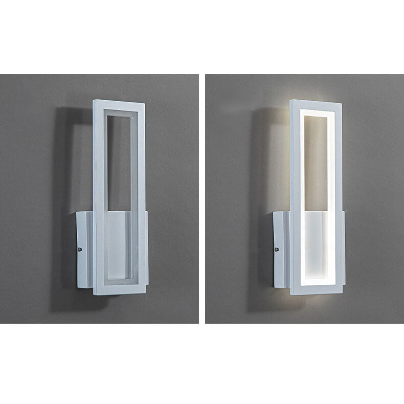 Moderne minimalistische rechteckige LED-Wandleuchte aus Acryl in Volltonfarbe 
