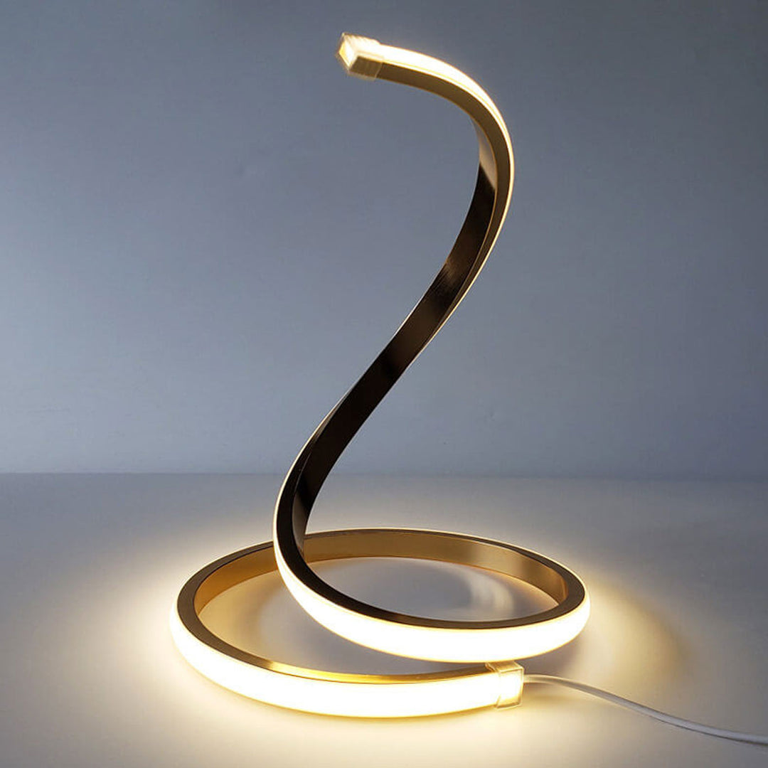 Lampe de table à LED en forme de serpent créatif moderne avec variation de l&