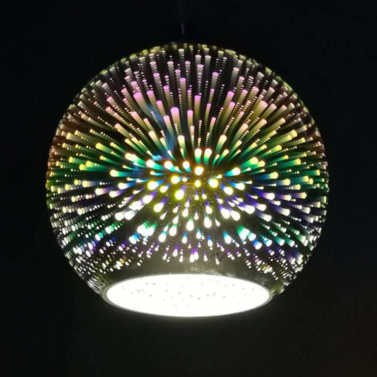 Modern Creative 3D Colorful Fireworks Glass Dome 2/3 Light Island Light Chandelier