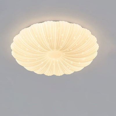 Modern Minimalist Shell Acrylic Round LED Flush Mount Ceiling Light