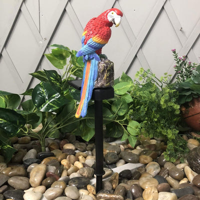 Solar Parrot Resin Outdoor Garden LED Decorative Ground Plug Path Light