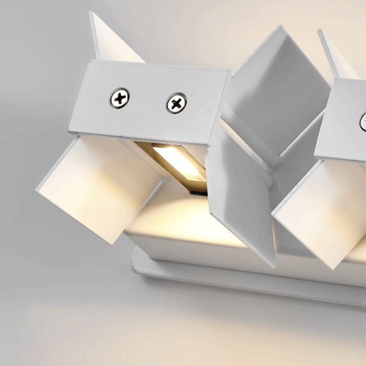 Moderne minimalistische LED-Lesewandleuchte aus Aluminium in quadratischer, flacher Form mit verstellbarem Lichtkegel für den Eingangsbereich 