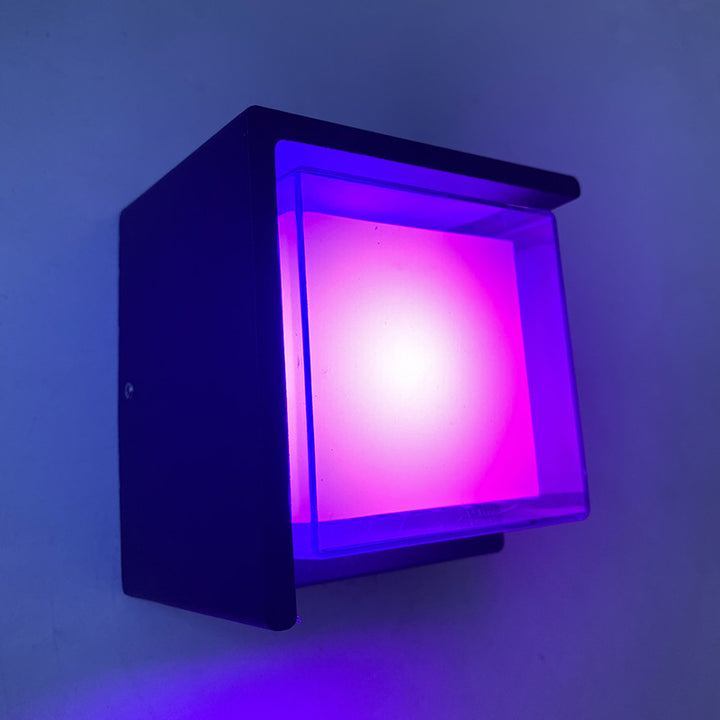 Lampe murale LED à gradation avec application en aluminium rhombique pour extérieur intelligente 