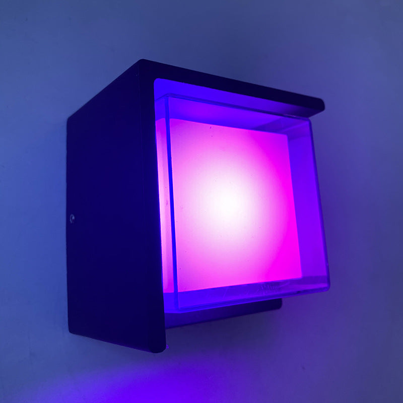 Intelligente Outdoor-Rhombus-Aluminium-LED-Wandleuchte mit App-Dimmung 
