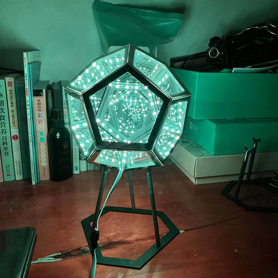 Infinity Dodecahedron LED Night Light Art Table Lamp