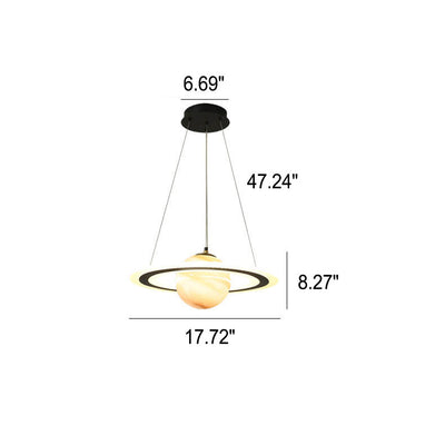 Moderner kreativer Raum-Planet-Kreis scherzt LED-Kronleuchter