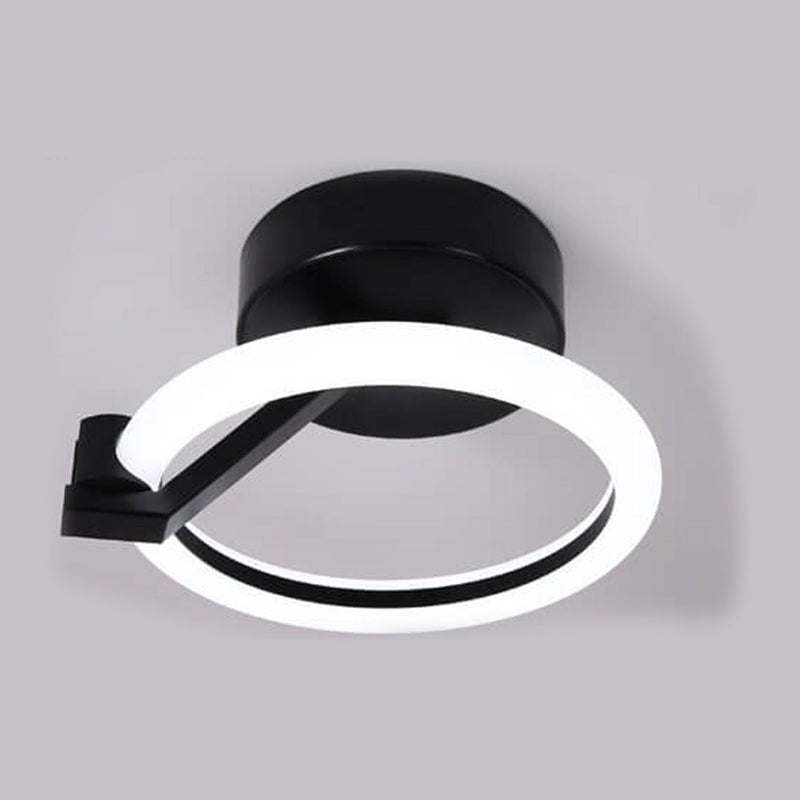 Modern Light Luxury Square Round Acrylic LED Semi-Flush Mount Ceiling Light
