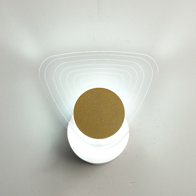 مصباح حائط LED أكريليك هندسي ذهبي فاخر حديث 