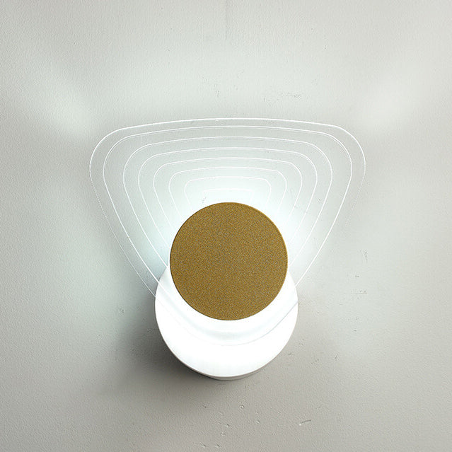 Modern Light Luxury Gold Geometric Acrylic LED Wall Sconce Lamp