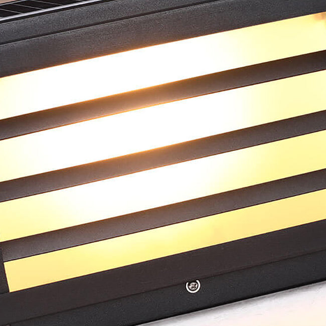 Luz de Cabeza de Poste Solar para Exteriores, Luz de Cabeza de Poste Impermeable para Patio 