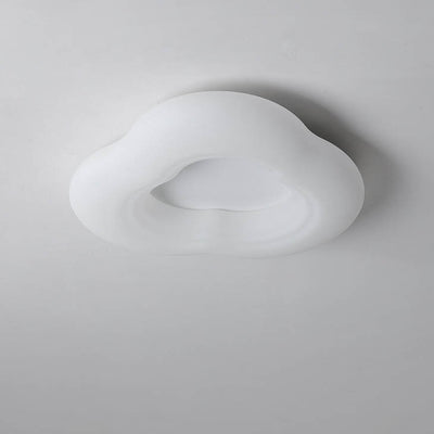 Nordic Luxury Runde Stoff Messing Acryl LED-Deckenleuchte für bündige Montage 