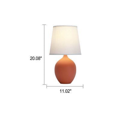 Nordic Fabric Shade Color Ceramic Base 1-Light Tischlampe