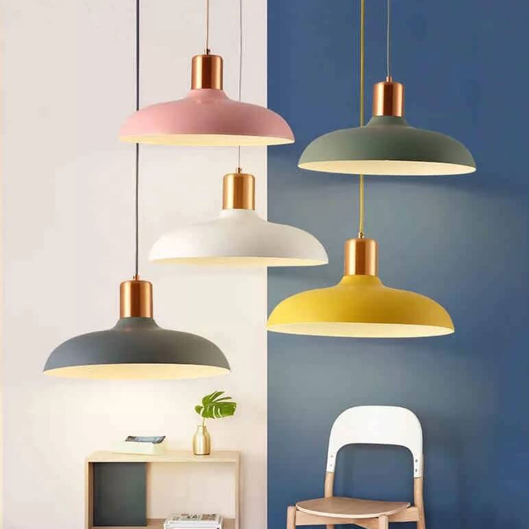 Lampe suspendue nordique créative à 1 lumière couleur macaron 