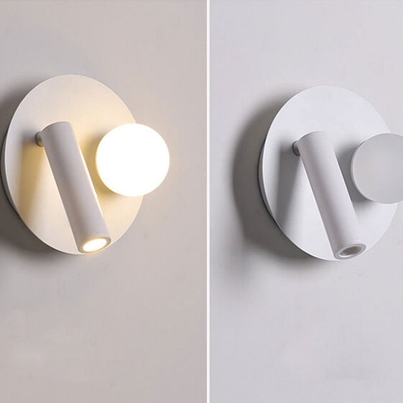 Nordic Minimalist Round/Square Acrylic Iron LED Reading Wall Sconce Lamp