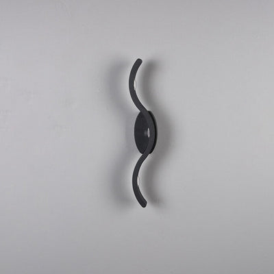 Modern Creative Wave Curve Acrylic Aluminum LED Wall Sconce Lamp