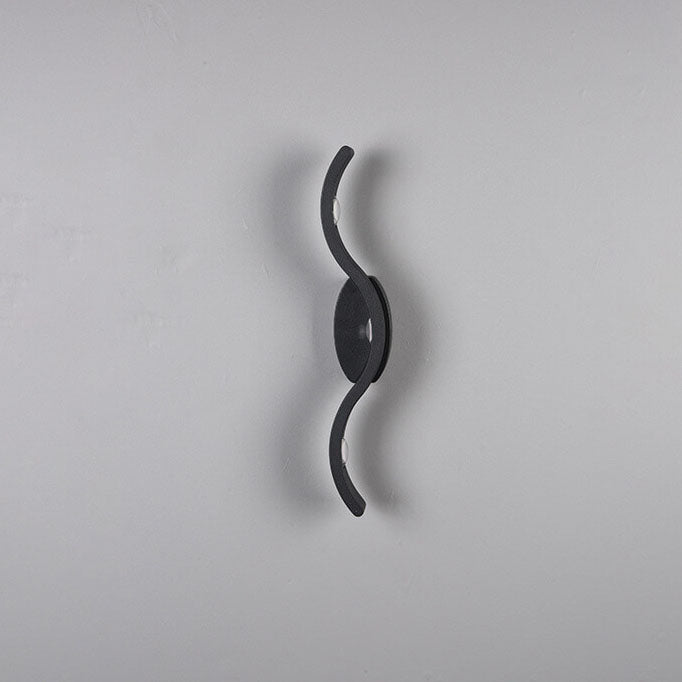 Modern Creative Wave Curve Acrylic Aluminum LED Wall Sconce Lamp