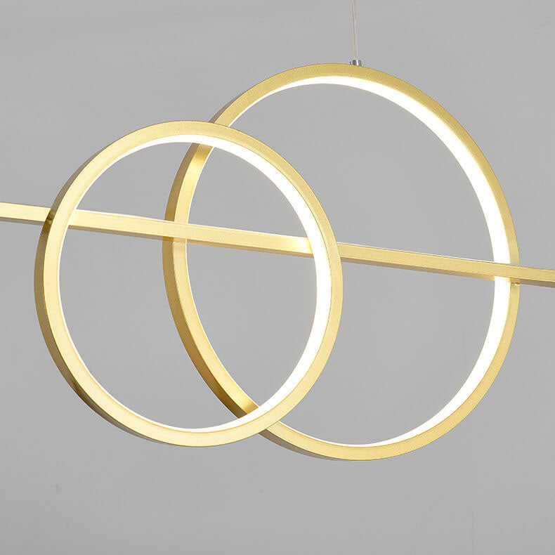 Modern Luxury Long Strip Round Globe Design LED Island Light Chandelier
