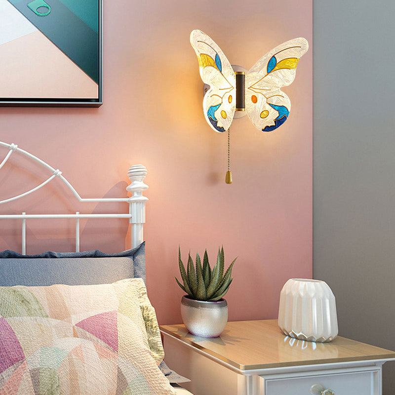 Nordic Creative Enamel Butterfly LED Wall Sconce Lamp