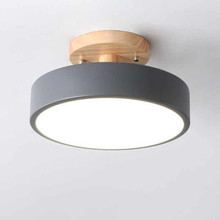 Plafonnier LED rond nordique semi-encastré 