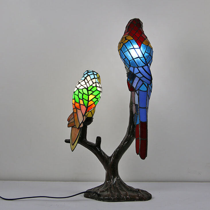 Tiffany Creative Bird Branch Design 2-Light Table Lamp