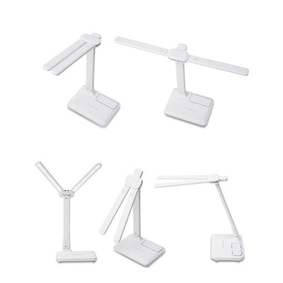 Lampe de Table LED à Double Tête Créative avec Protection des Yeux et Angle Réglable 