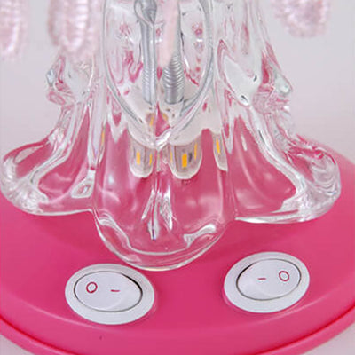 Lampe de table 1 lumière en verre avec tissu de style européen pour mariage 