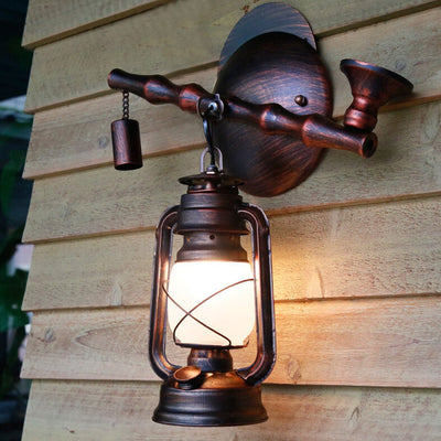 Vintage Pipe Kerosene Iron Antique Wall Sconce Lamp