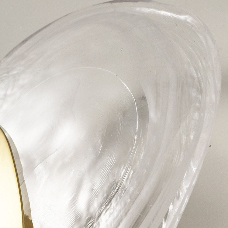 Moderne minimalistische unregelmäßige ovale Hardware Glas LED Wandleuchte Lampe für Schlafzimmer 