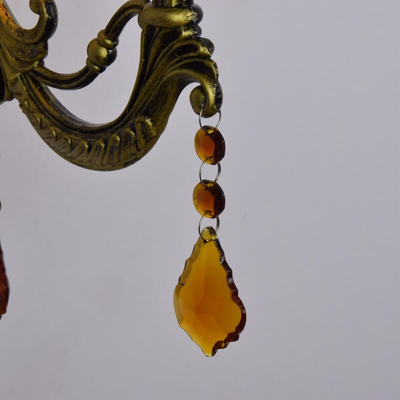 Lámpara Aplique de Pared de 1 Luz con Vidrio de Girasol Tiffany Vintage 