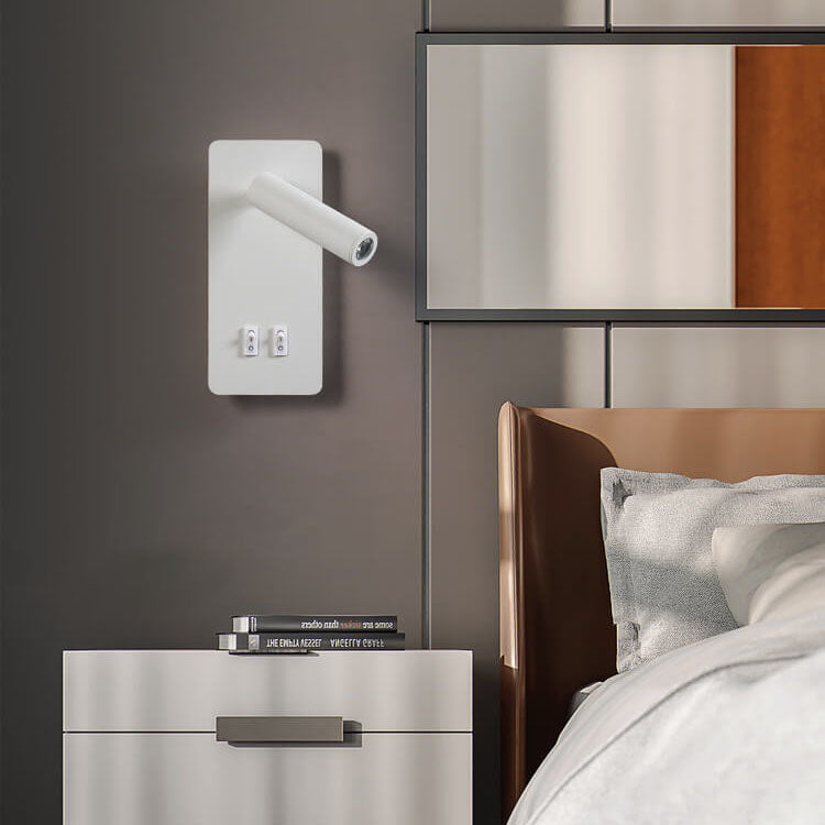 Moderner nordischer quadratischer Spot aus Eisen, drehbare LED-Lese-Wandleuchte für Wohnzimmer &amp; Schlafzimmer 