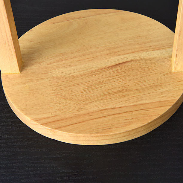 Lampe de Table à Cire Fondue avec Abat-jour en Verre et Anneau en Bois Moderne à Intensité Variable 1 Lumière 