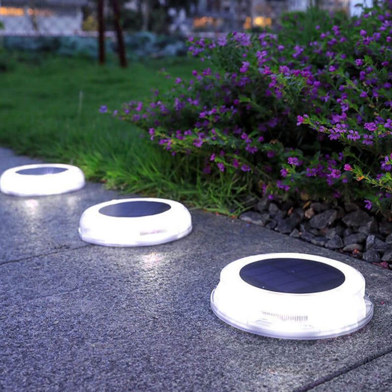 Solar Simple Round LED Outdoor Waterproof Lawn Buried Light