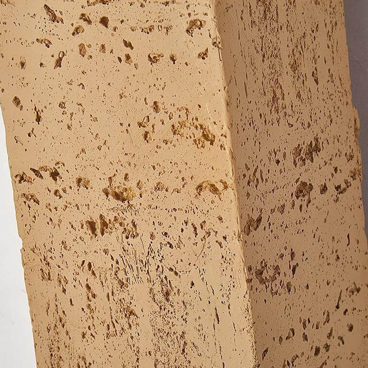 Traditionelle Retro-Wabi-Sabi-LED-Wandleuchte aus Verbundmaterial in quadratischer Säulenform, handgearbeitet, für das Wohnzimmer 