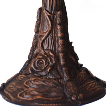 Tiffany Libelle Rose Glas 1-Licht Tischlampe 