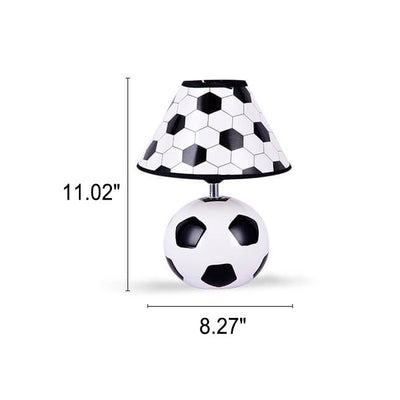 Modern Cartoon Soccer Children's Ceramic 1-Light Table Lamp
