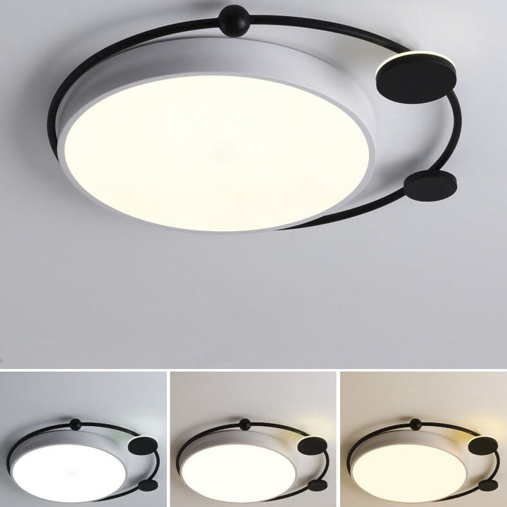 Moderne Luxus Eisen Kreis Ring Acryl Schirm LED Deckenleuchte für Wohnzimmer 