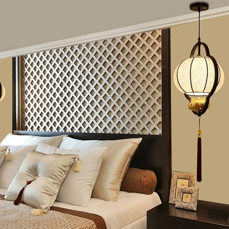 Chinese Retro Light Luxury Wrought Iron 1-Light Pendant Light