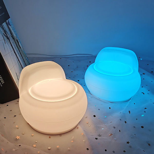Lámpara de Mesa LED de Noche con Forma de Sofá de Silicona Creativa 