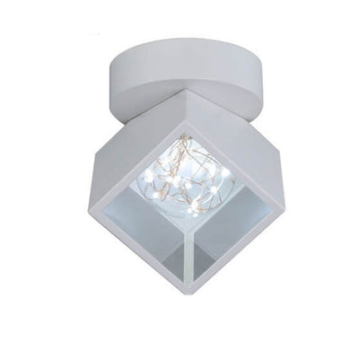 Nordic Square Geometric Ball LED Semi-Flush Mount Ceiling Light