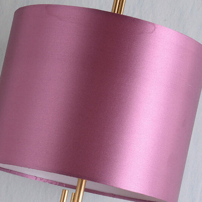 Nordic Light Luxury Pink Fabric Simple Design 1-Light Table Lamp