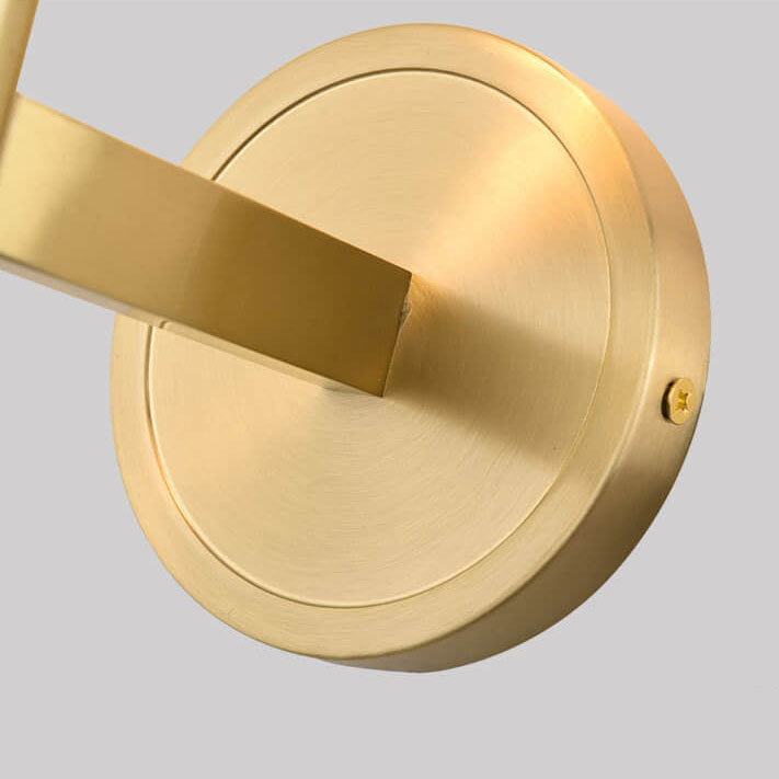 Lámpara Aplique de Pared LED de Brazo Recto de Columna Larga de Cristal de Latón Moderno de Lujo 