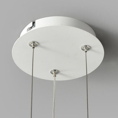 Modern Creative Cloth Lotus Leaf LED Semi-Flush Mount Light