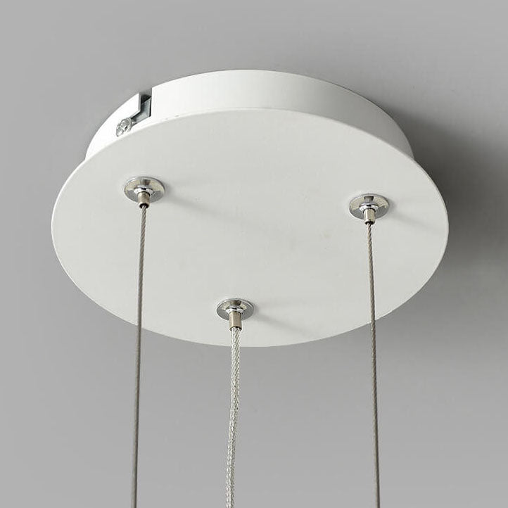 Modern Creative Cloth Lotus Leaf LED Semi-Flush Mount Light