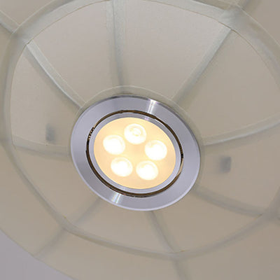 Modern Chinese Iron Sheepskin Oval Lantern 1-Light Pendant Light