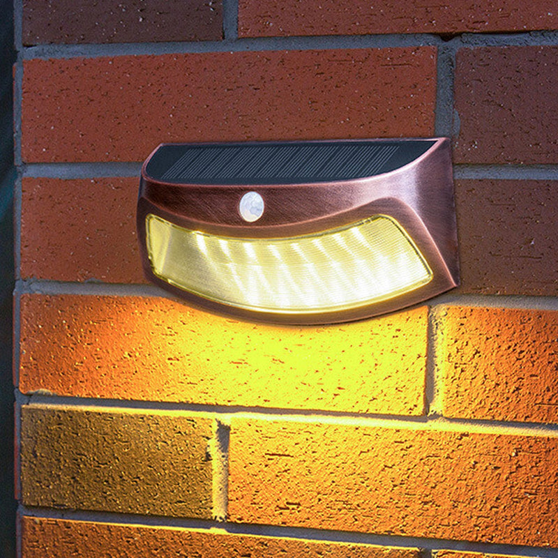 Solar Trapezoid Induction Outdoor Waterproof Patio LED Wall Sconce Lamp