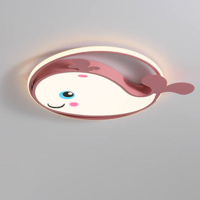 Cartoon Creative Dolphin Circle LED Kinder-Unterputz-Deckenleuchte 