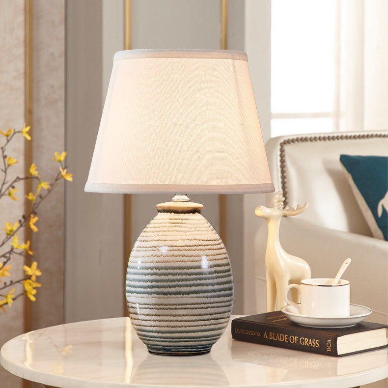 Modern Vintage Minimal Ceramic Hardware 1-Light Table Lamp
